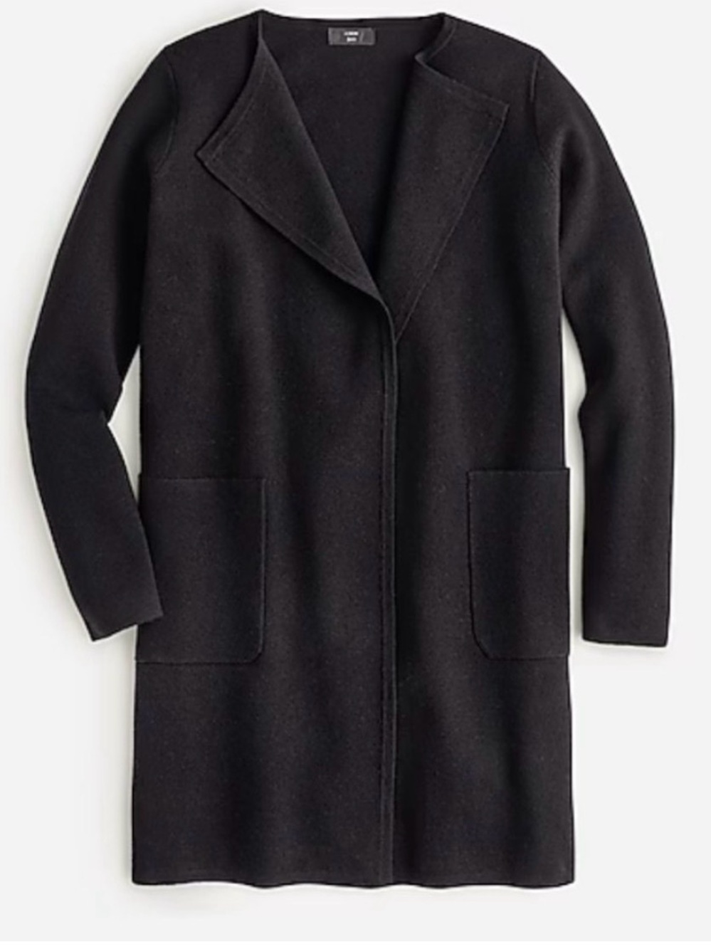 J.Crew Juliette Collarless Sweater Blazer Black